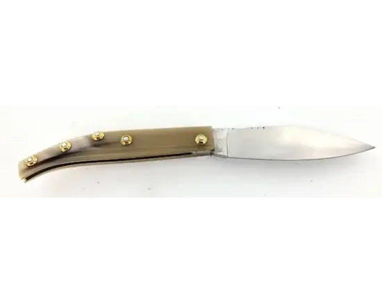 Agenais 12 cm - Corne Blonde - Guilloché - rosettes apparentes