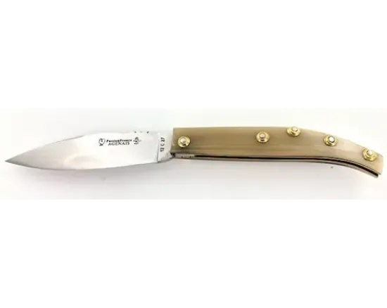 Agenais 12 cm - Corne Blonde - Guilloché - rosettes apparentes