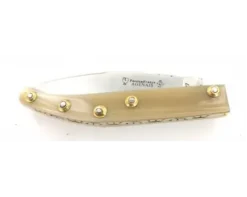 Agenais 12 cm - Corne Blonde - Guilloché - rosettes apparentes