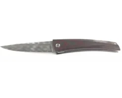 Chomilier - Damas Inox Zladinox, Platine Titane - Fibre de Carbone Noire et Rouge
