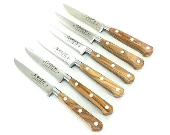Coffret de 6 Désosser 10 cm - Manche Olivier