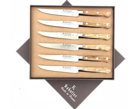 Coffret de 6 Steaks 13 cm - Manche Olivier