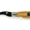 Couteau Champignon Pliant Chêne avec boussole - lame noire