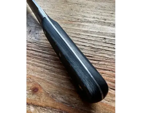 Cuisine 13 cm Carbone Manche bois noir Rivets Rosette - Ref 335