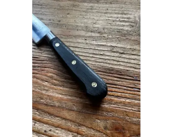 Cuisine 13 cm Carbone Manche bois noir Rivets Rosette - Ref 335