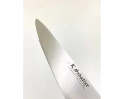 Cuisine 25 cm - lame DENTEE en pointe - Acier Carbone
