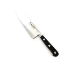 Cuisine 25 cm - lame DENTEE en pointe - Acier Carbone