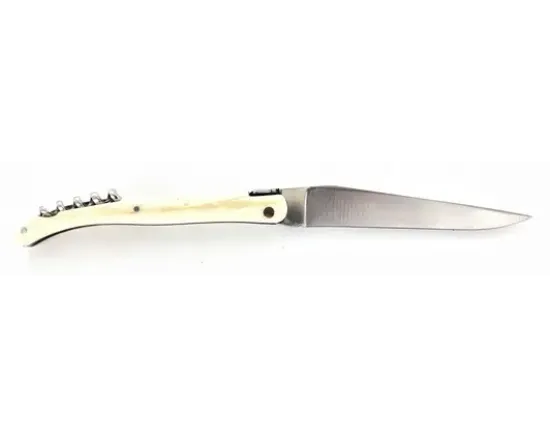Design Beillonnet MOF - Laguiole 11 cm - Tire-bouchon - Os de chameau - Guilloché