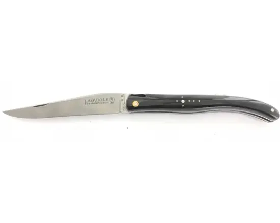 Design Beillonnet MOF - Laguiole 12 cm - Tire-bouchon - Corne de Buffle - Guilloché