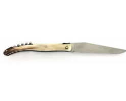 Design Beillonnet MOF - Laguiole 12 cm - Tire-bouchon - Corne Blonde