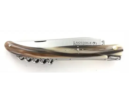 Design Beillonnet MOF - Laguiole 12 cm - Tire-bouchon - Corne Blonde