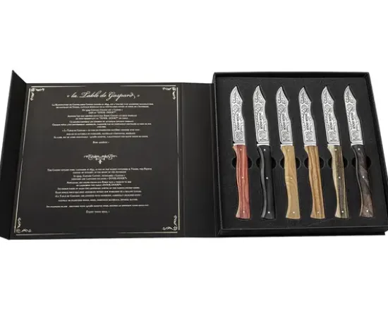 Douk Douk - Couteaux de table - 6 bois différents