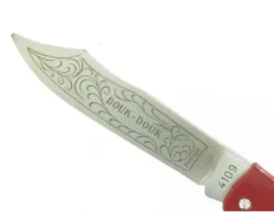 Douk Douk 160 Inox - Manche Acier couleur ROUGE