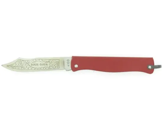 Douk Douk 160 Inox - Manche Acier couleur ROUGE