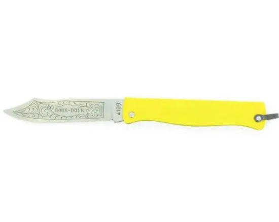 Douk Douk 160 Inox - Manche Acier couleur JAUNE