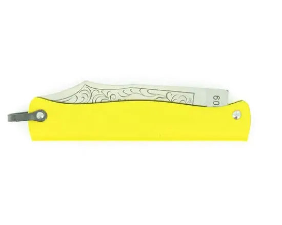 Douk Douk 160 Inox - Manche Acier couleur JAUNE