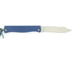 Douk Douk 160 Inox - Manche Acier couleur BLEU - GAINE CUIR