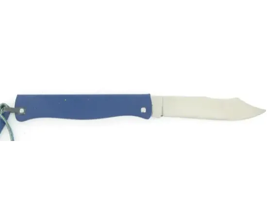Douk Douk 160 Inox - Manche Acier couleur BLEU - GAINE CUIR