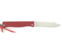 Douk Douk 160 Inox - Manche Acier couleur ROUGE - GAINE CUIR