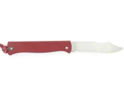 Douk Douk 200 Inox - Manche Acier Couleur ROUGE - GAINE CUIR