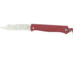 Douk Douk 200 Inox - Manche Acier Couleur ROUGE - GAINE CUIR