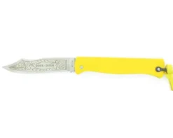 Douk Douk 200 Inox - Manche Acier Couleur JAUNE - GAINE CUIR
