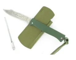 Douk Douk 200 Inox - Manche Acier Couleur VERT - GAINE CUIR