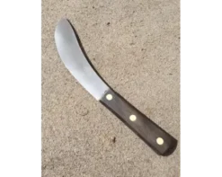 Dépeceur renversé 16 cm - pour chasseur - Plate Semelle - Inox - Bois Noir IDEP