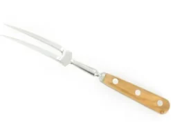 Fourchette Courbe 15 cm - Acier Inoxydable - Manche Olivier
