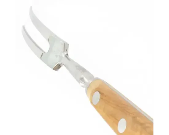 Fourchette Courbe 15 cm - Acier Inoxydable - Manche Olivier