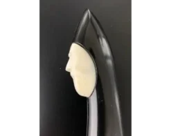 La Capucin Corne Noire - Sculpture Tête en Phacochère