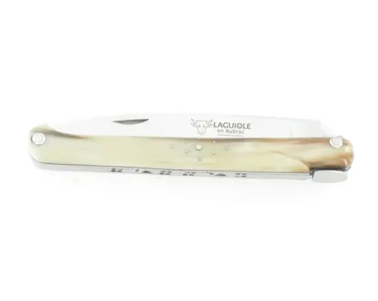 Laguiole 12 cm Ancestral - Pointe de Corne - Plein Manche