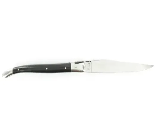 Laguiole 12 cm Buffle - Abeille en Damas - 2 Mitres