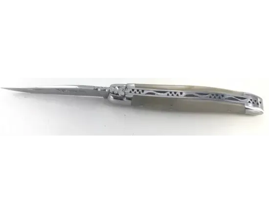 Laguiole 10 cm Corne Blonde - 2 mitres