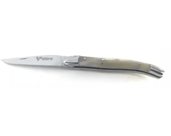 Laguiole 10 cm Corne Blonde - 2 mitres
