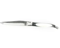 Laguiole 12 cm Dodu - Ebène & Ivoire - Lame Brute de Forge - 2 mitres