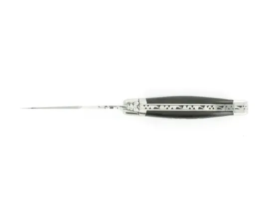 Laguiole 10 cm Fleur de Diamant - Ebène - 2 mitres