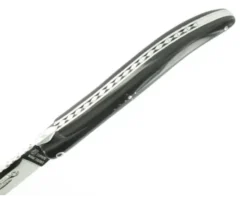 Laguiole 12 cm Guillochage Damier - Buffle - Plein Manche