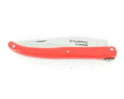 Laguiole 11 cm - manche Acrylique Rouge - tête de mort