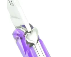 Laguiole 11 cm - manche Acrylique Violet - Coeur