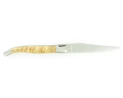 Laguiole 12 cm - Marronnier - Platines Guillochées - 2 mitres