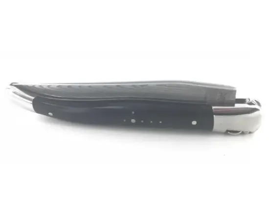 Laguiole 12 cm 2 mitres Damas Japonais Ebène