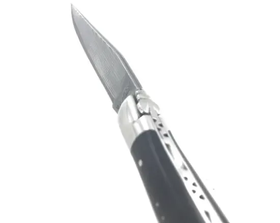 Laguiole 12 cm 2 mitres Damas Japonais Ebène