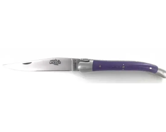 Laguiole 9 cm - 2 mitres - Tissu Compressé Violet