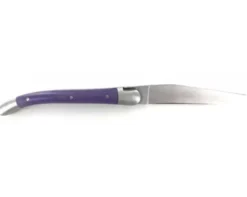 Laguiole 9 cm - 2 mitres - Tissu Compressé Violet