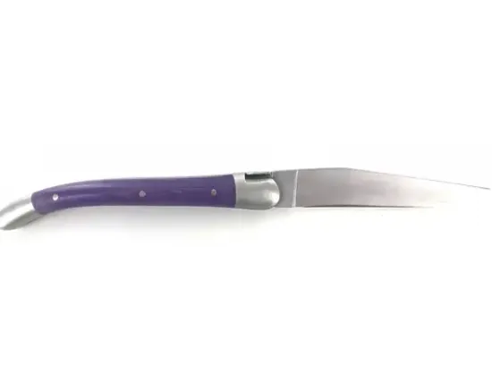 Laguiole 9 cm - 2 mitres - Tissu Compressé Violet