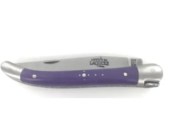 Laguiole 9 cm - 2 mitres - Tissu Compressé Violet