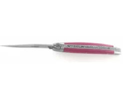Laguiole 9 cm - 2 mitres - Tissu Compressé Rose