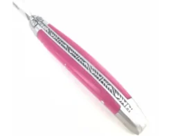 Laguiole 9 cm - 2 mitres - Tissu Compressé Rose