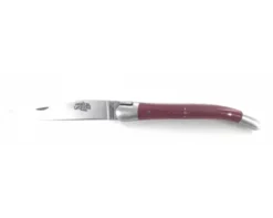 Laguiole 9 cm - 2 mitres - Tissu Compressé Rouge